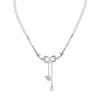 Hollow Bow Tassel Pearl Necklace for Women - Luxury Niche Design Clavicle Chain, 2025