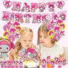 Melody Birthday Party Decorations, Kawaii Cartoon Party Supplies with Banner, Cupcake Cake Toppers and Foil Balloons Party Favors for Fans Birthday