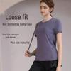 Quick-Dry Breathable Yoga Running Shirt - Short-Sleeved, Round Neck, Fitness Training Top
