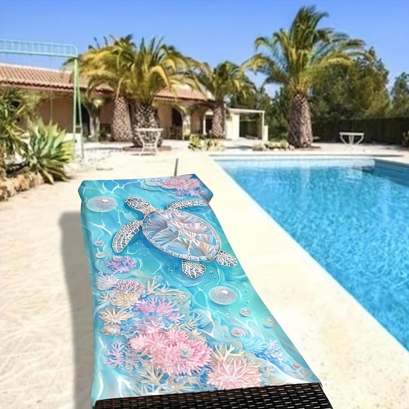 1 Sea Turtle Beach Towel Single Sided 2D Print Soft Microfiber Beach Towel Beach Pool Spa Bathroom Ocean Decor Serene Vibe Gift