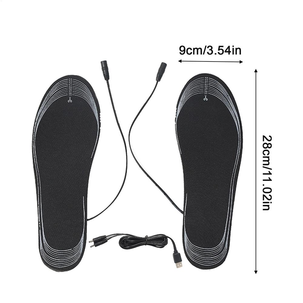 

Heated Insoles for Men, USB Thermal Foot Warmer Winter Feet Inserts Heating Insoles for Outdoors Fishing Camping Walking Sports чорний