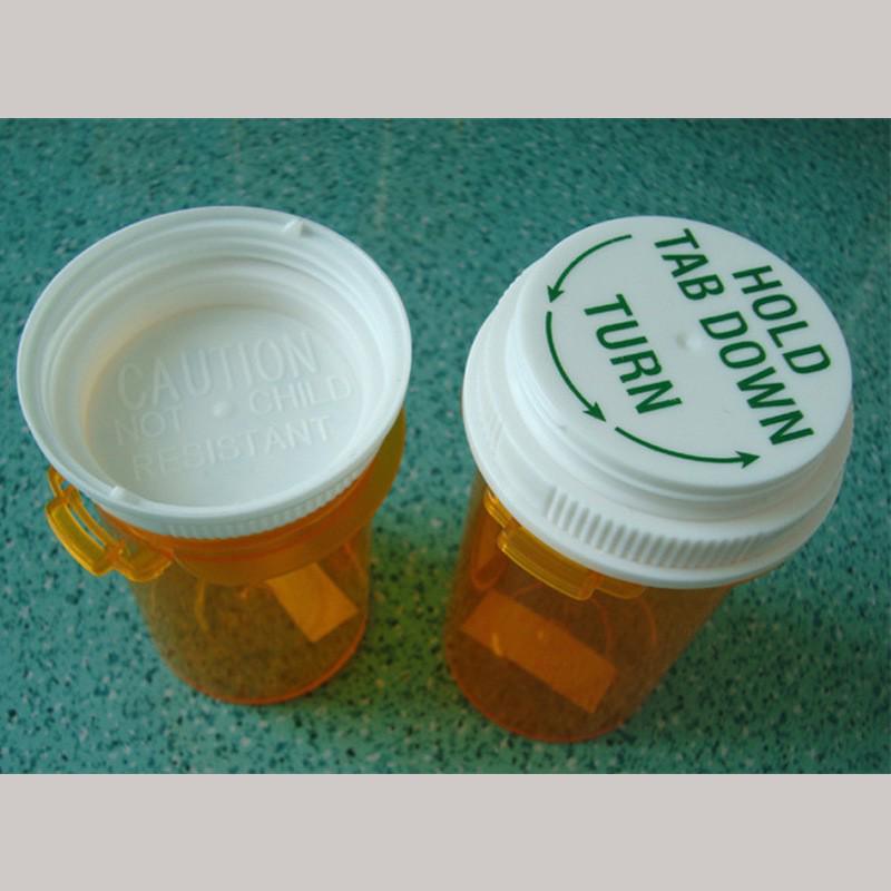 Children's Safety Seal Thumb Press Bottle, Food Grade PP Plastic, Small Square Medicine Storage