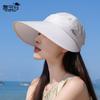 Summer Big Brim Face Cover Sunscreen Hat Children Removable Top Sun Hat Outdoor Leisure Breathable Empty Top Bucket Hat