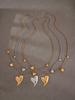 Qiong Yao 18K Gold Plated Double Layer Peach Heart Sweater Chain Necklace