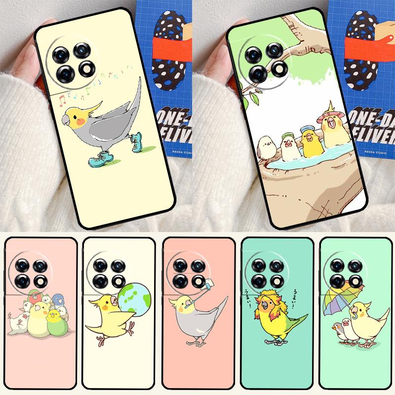 Chubby Cockatiel Parrot Bird For OnePlus Nord CE 4 3 2 Lite N20 N30 9 10 Pro 8T 9RT 10T 10R 13R 12R 11 12 13 Phone Case