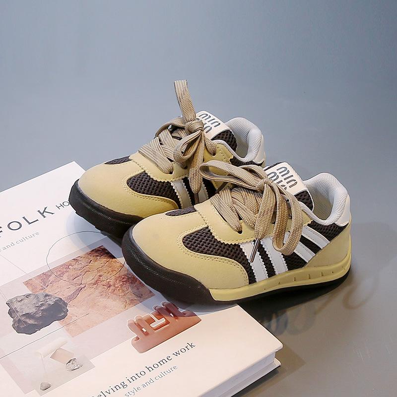 Children's moral training shoes 2025 spring and autumn new mesh breathable boys' sports shoes fashionable versatile girl baby casual shoes