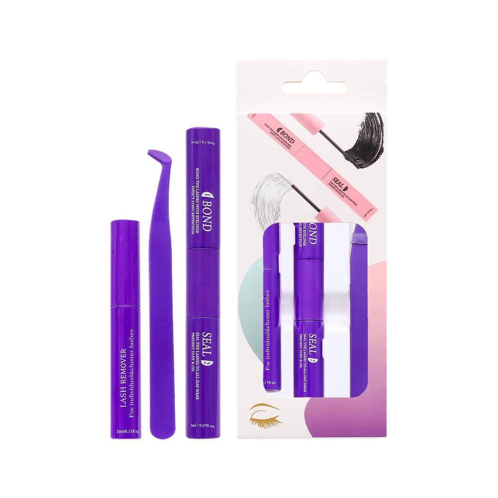 Long-lasting Lash Glue & Tweezers Set Waterproof False Lash Tool Set Lash Application
