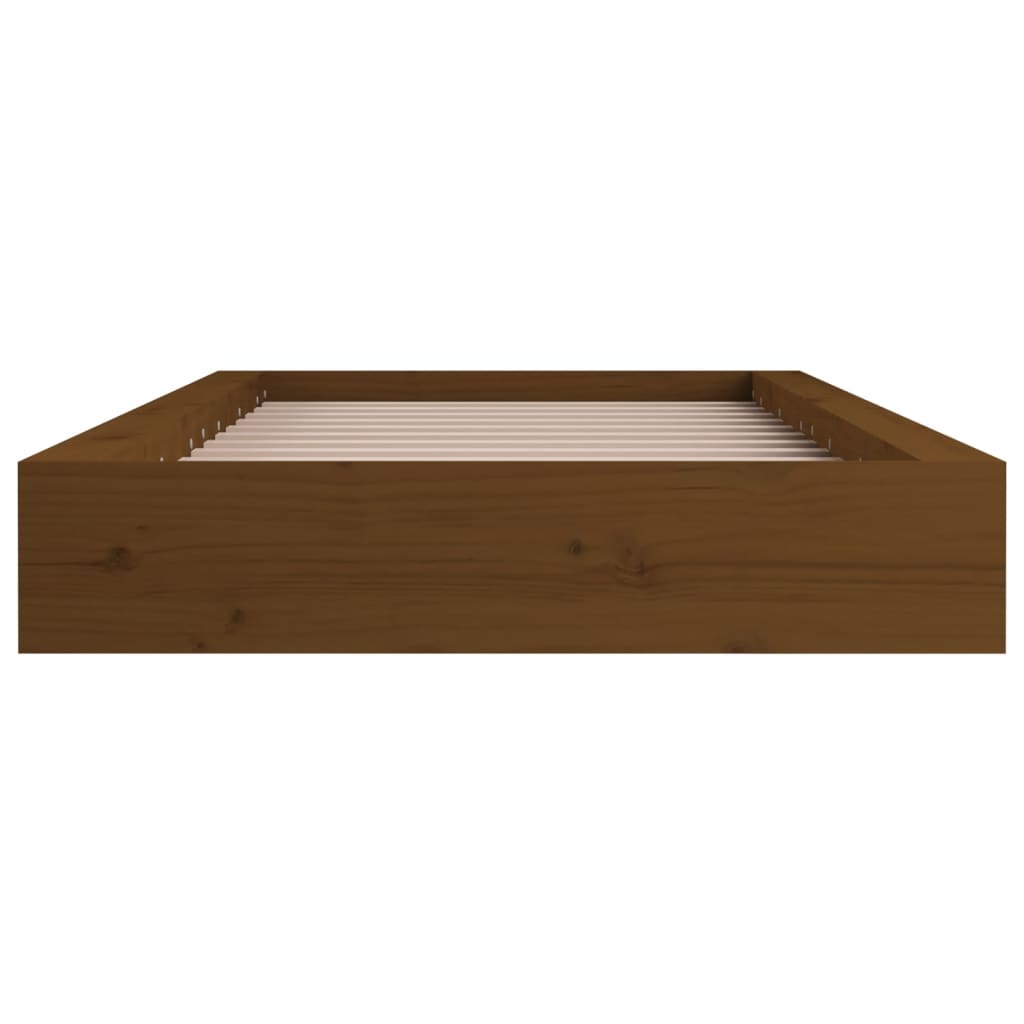 Solid Wood Bed Honey Brown 75 x 190 cm