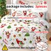 3 st/set Jul Ren Snögubbe Sängkläder Set Inkluderar 1 Påslakan Och 2 Örngott Mjukt Och Hudvänligt