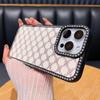 Applicable To IPhone16 Leather Mobile Phone Case Side Diamond Apple 15proMax Trendy Diamond 14 Protective Case