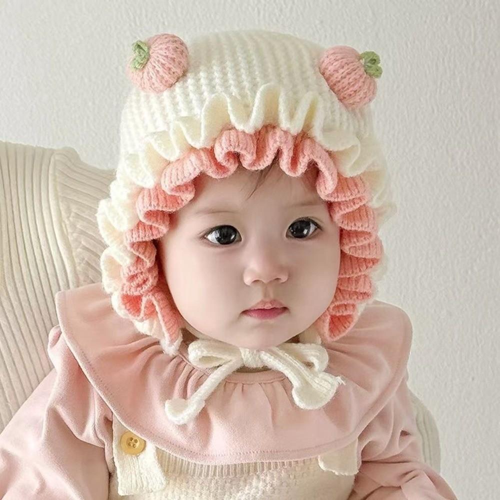 Thick Baby Hooded Hat Soft Woolen Beanie Fashion Infant Winter Hat