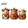 Decorative Wooden Tabletop Accents 3PCS Rustic Autumn Harvest Ornaments, Animal Designs Retro Vintage Distressed Wood Crafts Farmhouse Crafts,