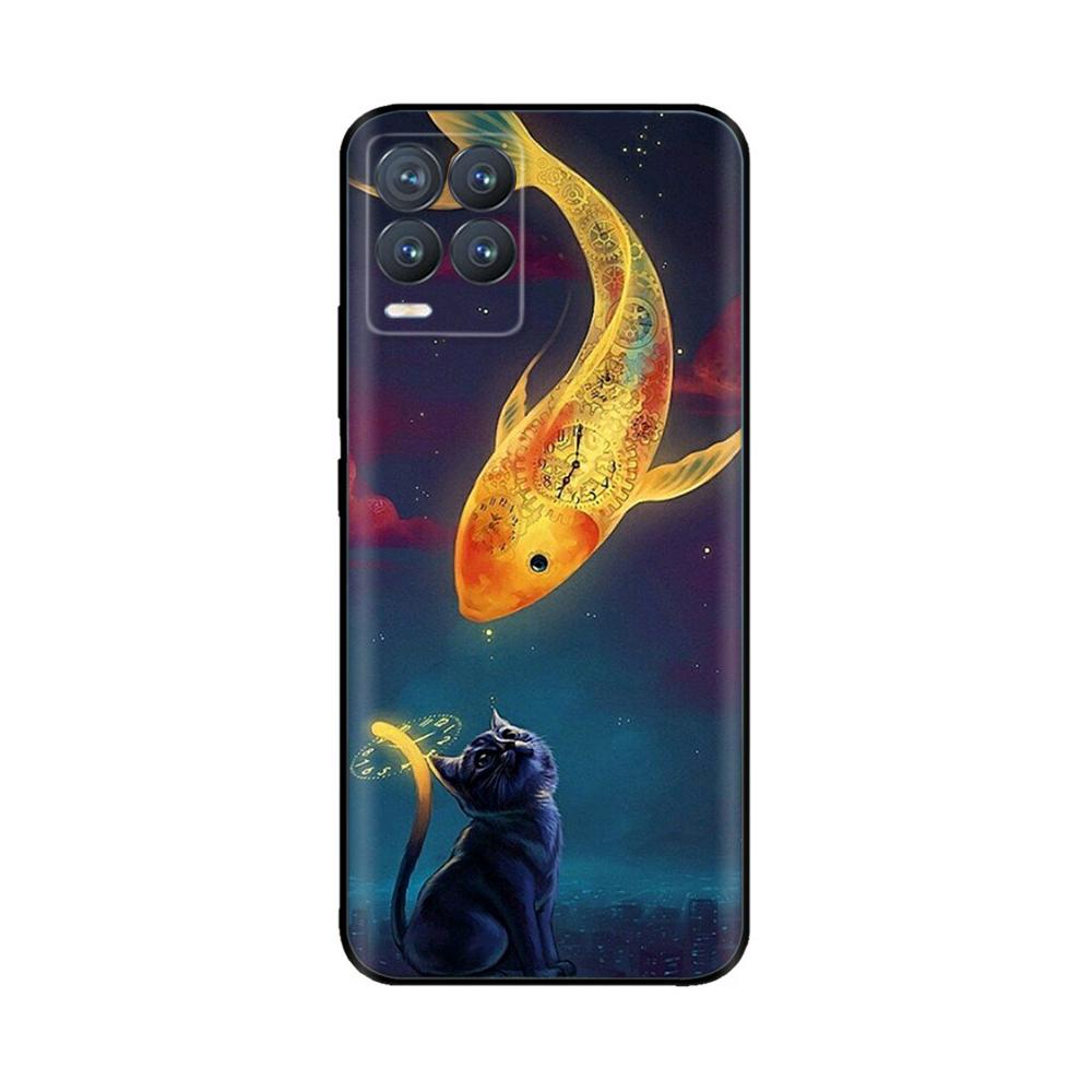 For Realme 8 Case Cute Animal Soft Liquid Silicone Cover For Realme 8 Pro 8i Realme8 4G RMX3085 Full Protection Durable Cases