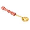 Vintage Brass Wax Seal Warmer Big Wooden Handle Wax Sealing Decorative 9x2cm Portable For Candle Stamp Wax Stamp Craft for Gifts