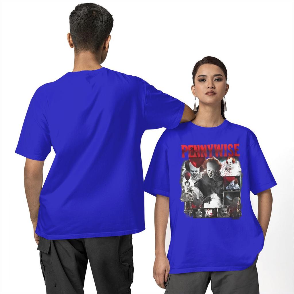Pennywise Horror T Shirt for Men Women 100% Cotton Vintage T-Shirts Round Neck Tee Shirt Short Sleeve Clothes Plus Size
