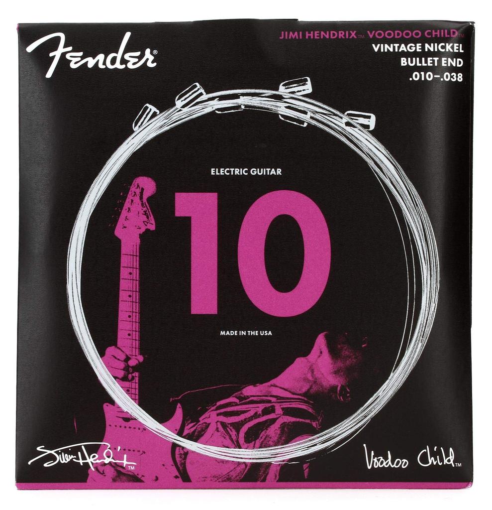 Fender Electric Guitar Strings Hendrix Voodoo Child Bullet End Nickel Bullet End 10-38