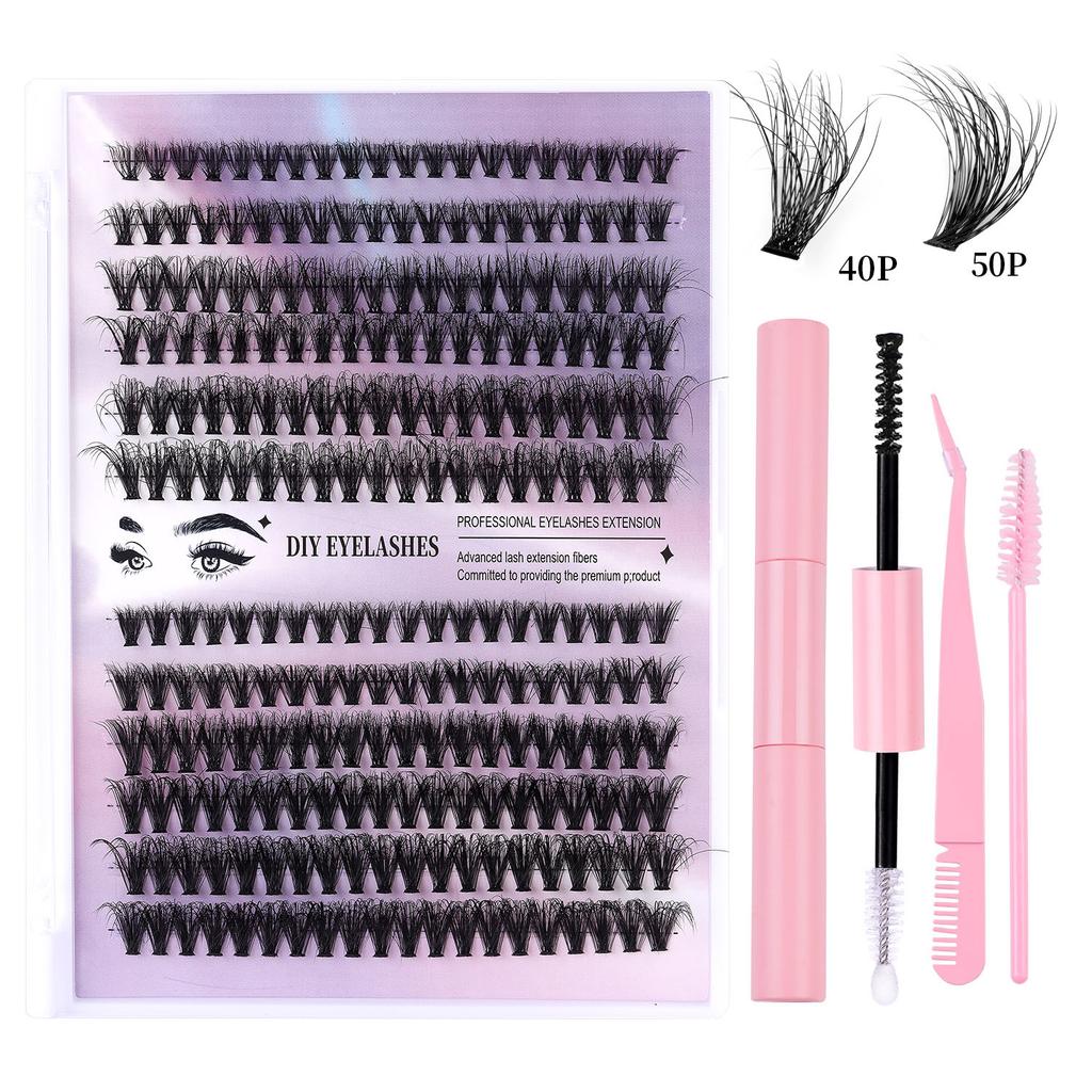 Diy Segmented Fried Hair Single Cluster False Eyelashes 12 Rows Large Capacity Daily Makeup