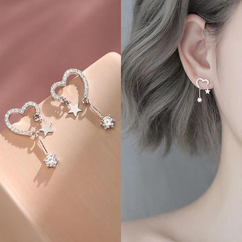Zircon Star Earring For Women Exquisite Personality Tassel Party Earring