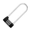 Zinc Alloy U Shape Combination Digit Password Code Lock Extra Long Cabinet Door Padlock