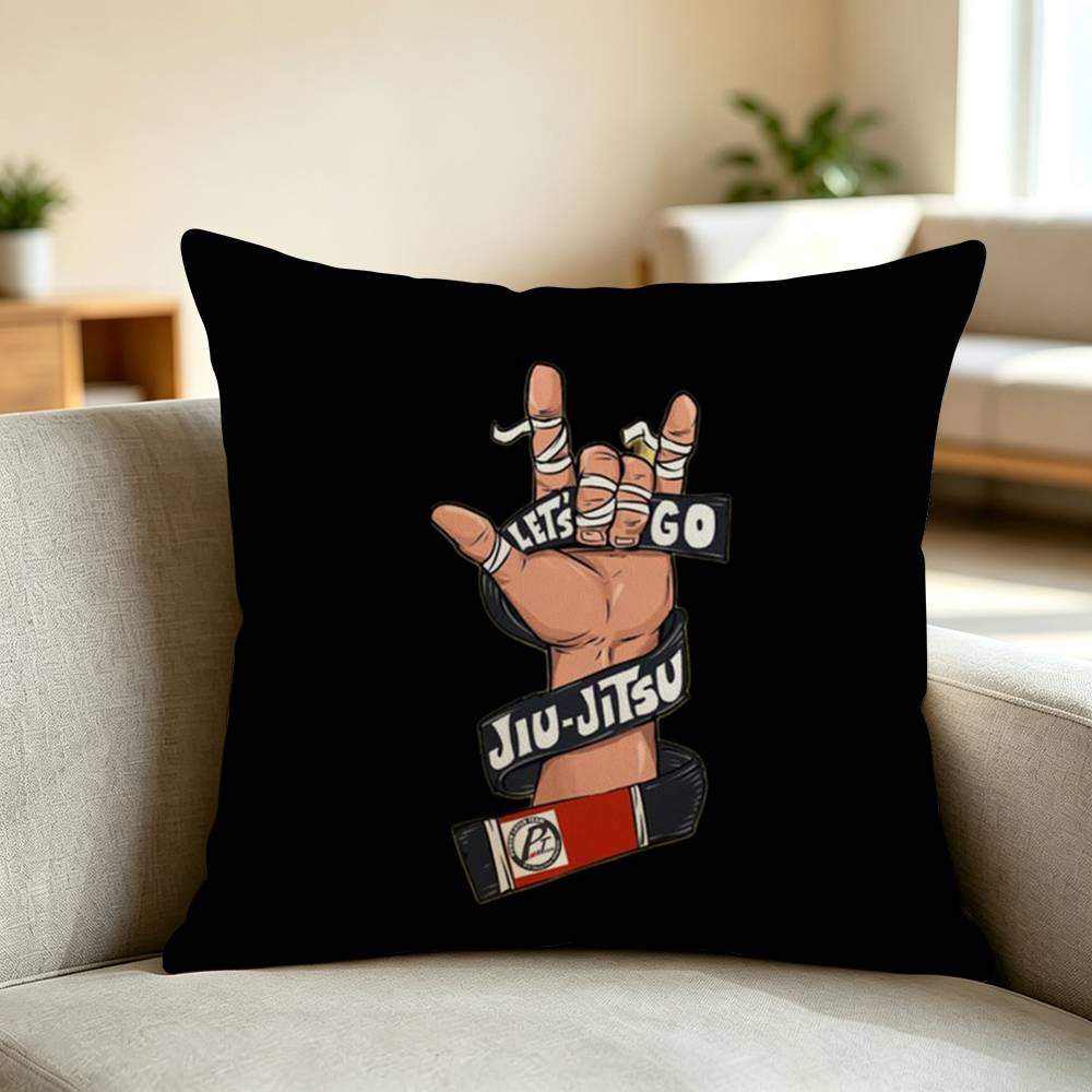 S-Sport B-Brazilian Jiu Jitsu BJJ Square Double-Sided printed Pillow Case Bedroom Bedside Pillow Sofa Cushion Cover