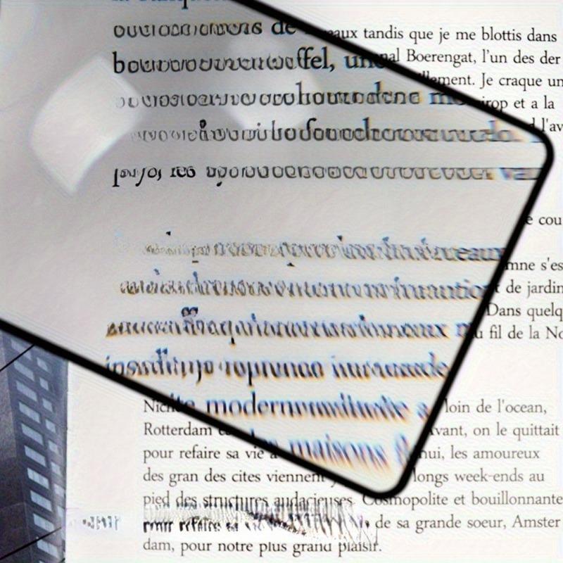 3X Magnifying Bookmark Portable Reading Aid for Low Vision Transparent Page Magnifier for Books Newspapers Maps  Essential Tool