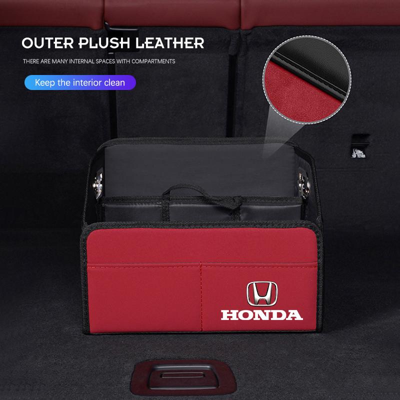Leather Car Storage Box Trunk Folding Organized Case For Honda Civic Fit Jazz Accord Pilot CRV Odyssey Passport City Shuttle HRV