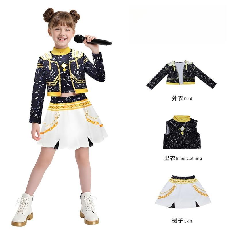 Girls Kpop Demon Hunter Rumi Zoey Mira Cosplay Costume Anime Idol Huntrix Uniform Suit for Halloween Carnival Party Outfits Gift