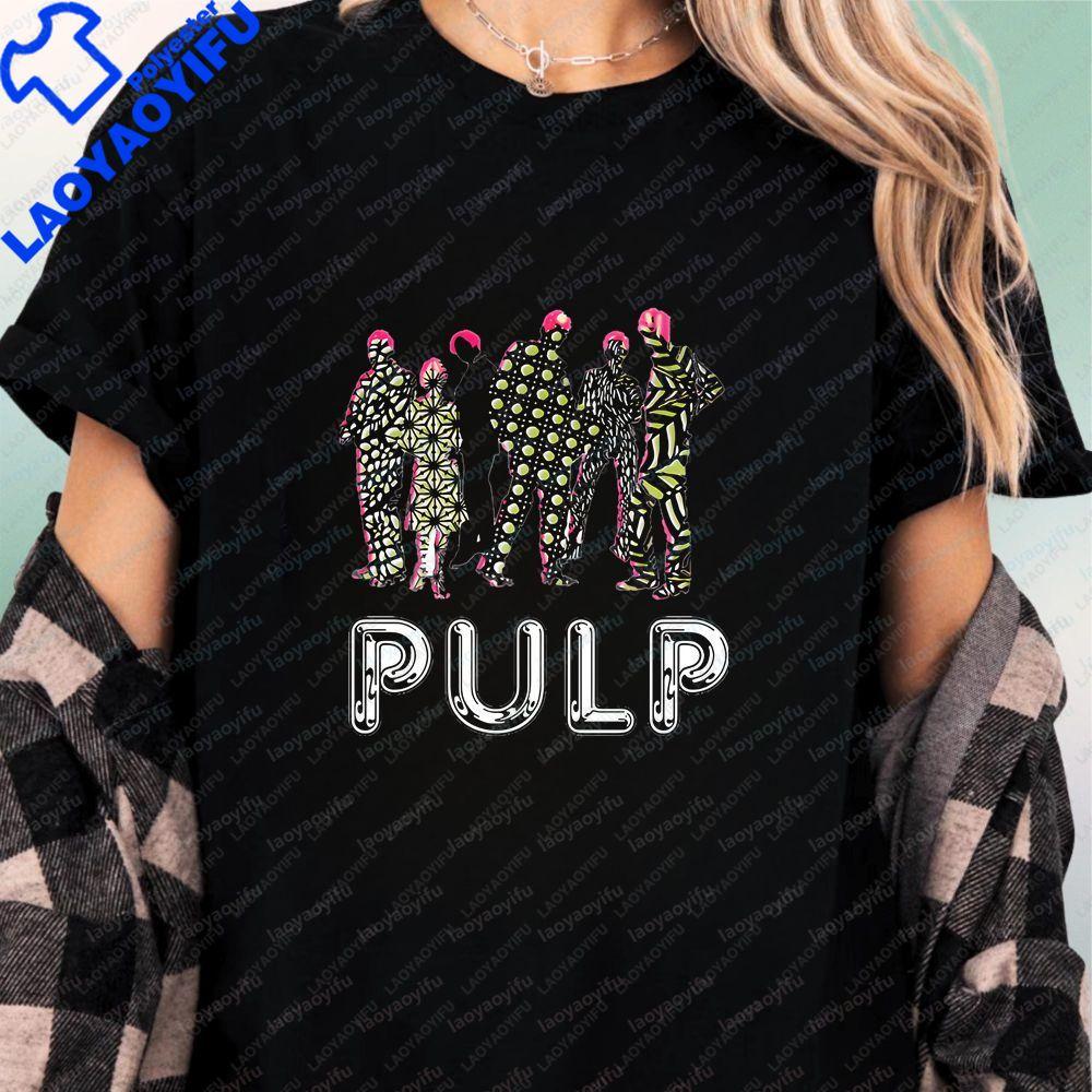 Pulp Band - Summer Trend Harajuku Short-Sleeved Unisex's and WoUnisex's Universal Shirt Pattern Large-Sized Comfortable T-Shirt