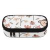 Pencil Case Large Capacity Zipper Closure 300D Polyester with Mesh Pocket Removable Divider and Pen Slots for Classroom Use