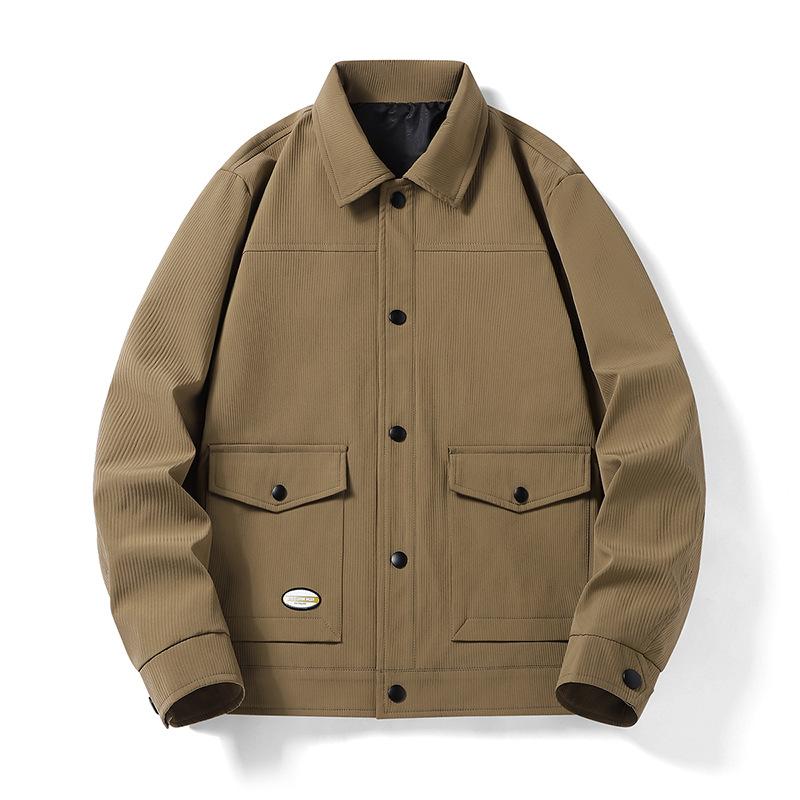 Large Size Jacket Jacket Spring and Autumn Winter New Men's Jacket Korean Version Trendy Handsome Imitation Denim Jacket Top Men