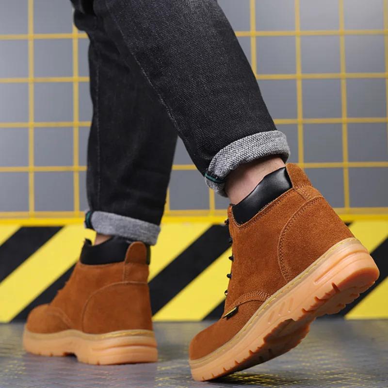 Puncture-Proof Male Shoes Steel Toe Men's Boots Work Spring Autumn Industrial Safety Original Deals Sale Classic Low Price New