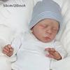 BZDOLL 50cm 20inch Soft Vinyl Sleeping Reborn Baby Doll with 3D-Paint Skin and Soft Cloth Body Toy for Girl Kids Gift Like Real Art Newborn Bebe