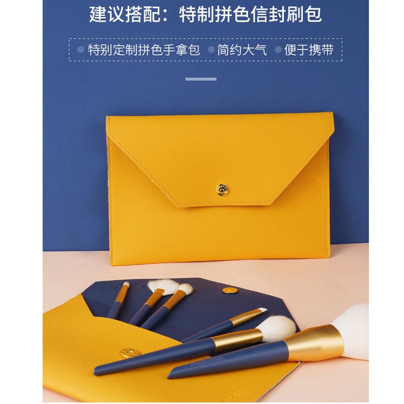 Pincel de base pincel de pó solto pincel de sombra para os olhos 12 peças conjunto de pincéis de maquiagem lã lilás pequena série uva bolsa de pincéis de maquiagem