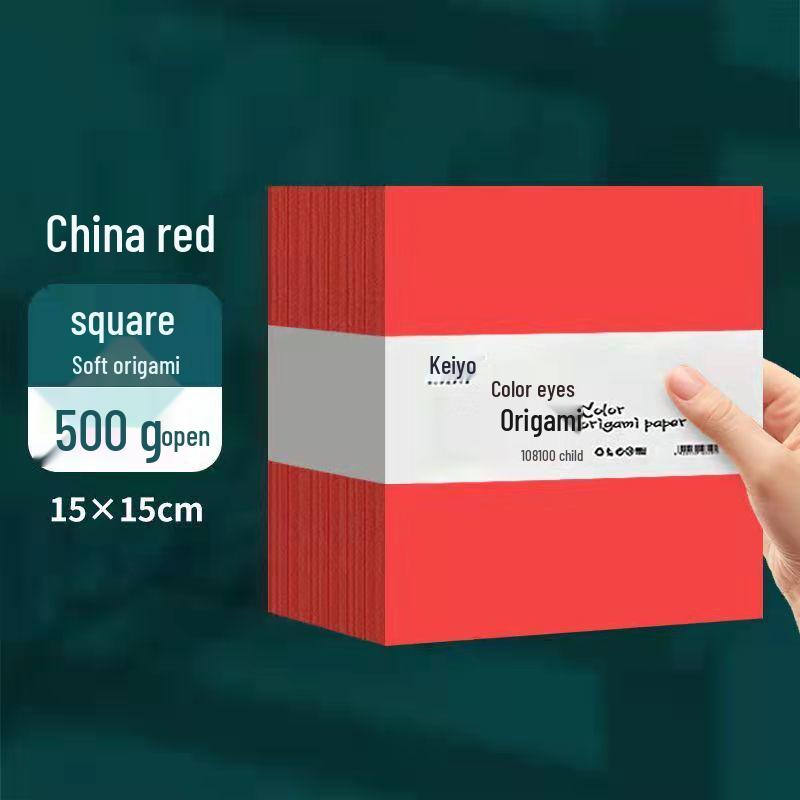 A4 Chinese Red Origami Handmade Paper for Window Decoration