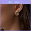 Gold Geometric Stainless Steel Ear Jewelry For Women With Trendy Appeal