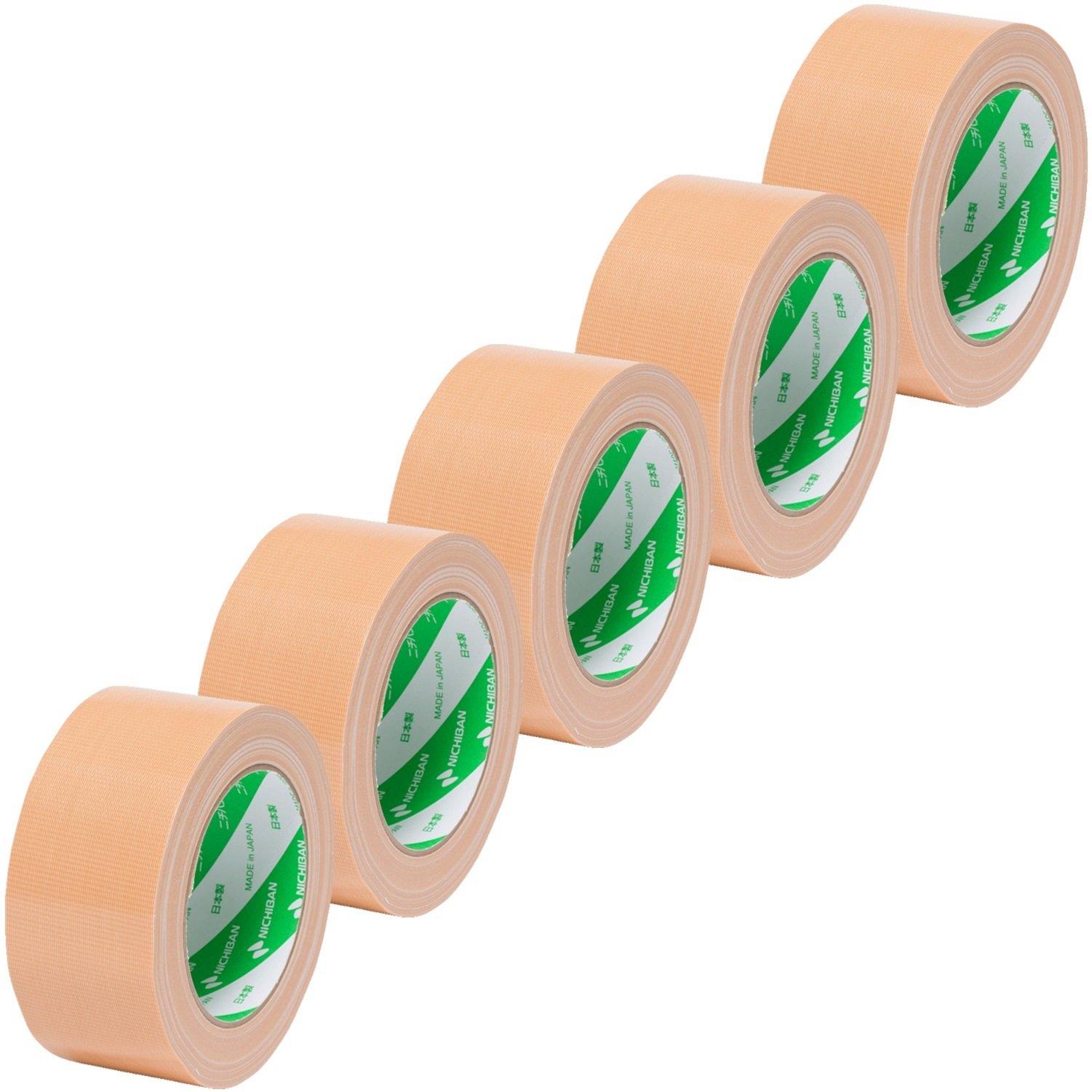 

Nichiban Тканевая лента 50мм x Желтая Земляная лента, 25м, 5 штук, LS29-5P, бежевый