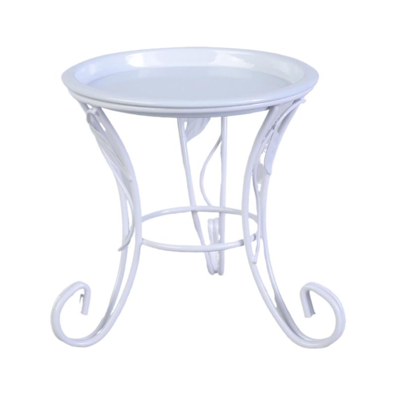 

Практичная металлическая подставка для цветов, маленькая полка для растений, металлическая подставка для цветочных горшков, подарок для любителей жизни и зелени белый