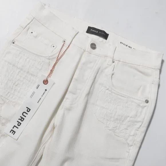 Men's Trendy Korean Style Ripped Purple Jeans - Autumn Collection