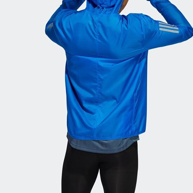 Adidas Response Jacket Windproof Breathable Hooded Long Sleeve Sun Protection Unisex Jacket Blue FM6919