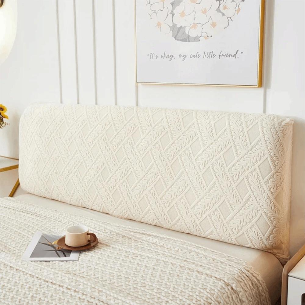 Elastic Jacquard Bedhead Cover All-inclusive Dustproof Bed Head Slipcover Solid Color Non-slip Headboard Cover Home