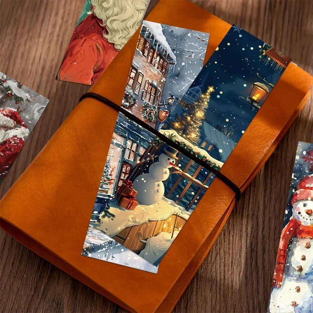 30PCS/set Christmas Bookmark Cartoon Aesthetic Reading Page Books Marking Students DIY Creative Gifts Book Decoration Bookmarks