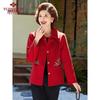 Yuzhaolin Women's Mid-Aged & Elderly Wool Blend Coat