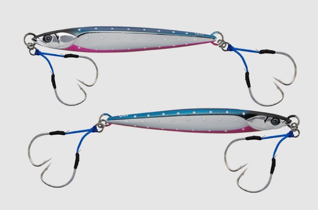 Jackall Metal Jig Bambluz Short 120 Grams Sakura Blue Pink Glow Dot (2544)
