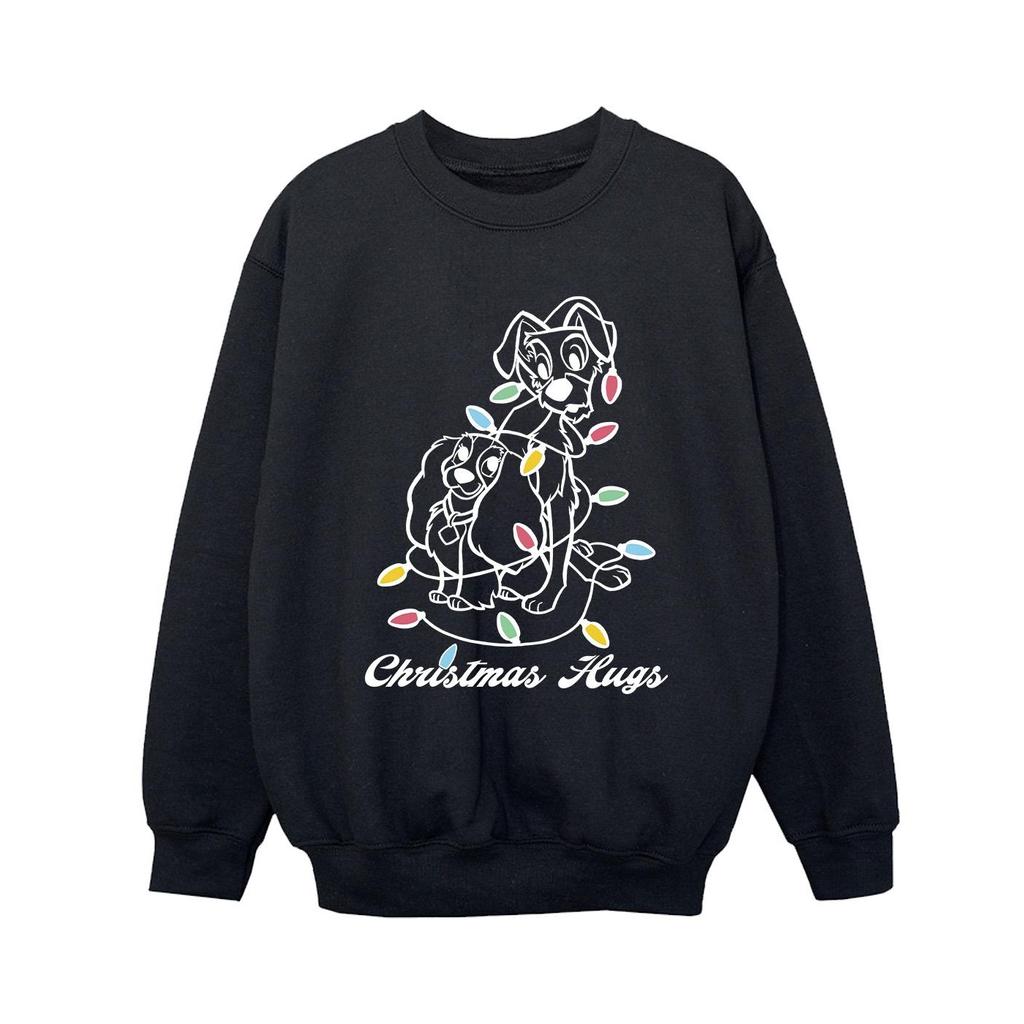Disney Jungen-Sweatshirt „Lady And The Trump Christmas Hugs“.