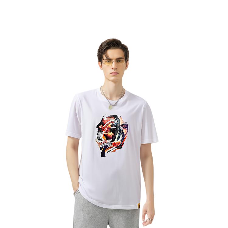 Adidas T Shirts Men's White Crew Neck Moderate Straight Fit GH6720