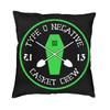 O Type Negative Logo Goth Heavy Metal Band Cushion Cover Double Side 3D Printing Throw Pillow Case Pillowcase Home Decorative