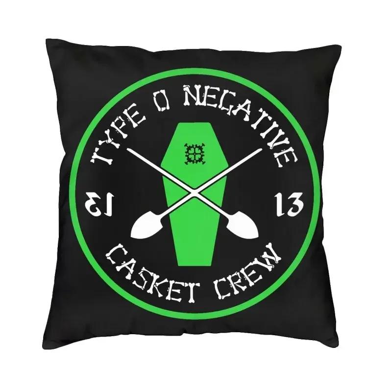 O Type Negative Logo Goth Heavy Metal Band Cushion Cover Double Side 3D Printing Throw Pillow Case Pillowcase Home Decorative