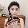 2025 Women's Retro Temperament Ribbon Crown Headband Comb Clip