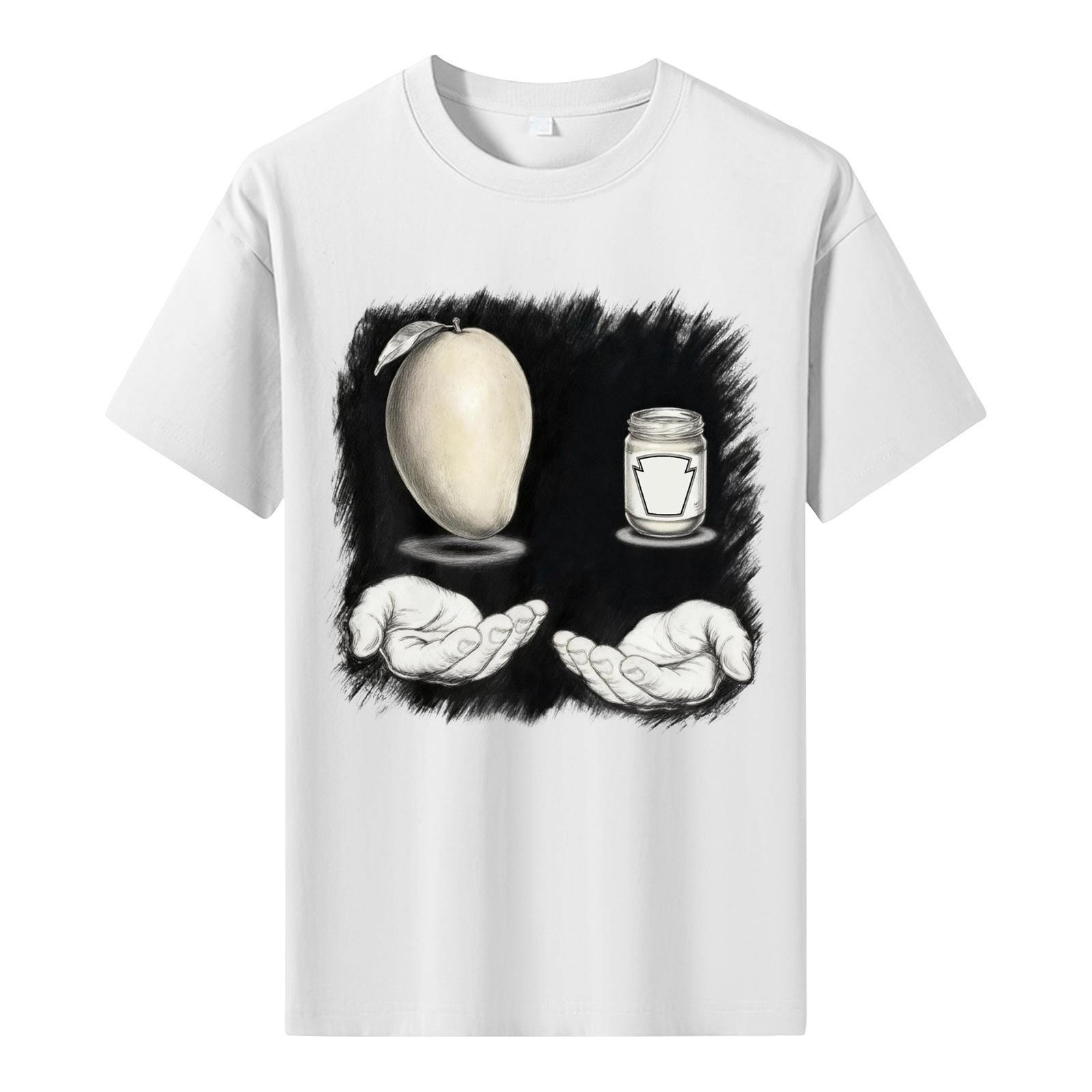 

Мужская футболка с коротким рукавом с принтом Мужская свободная повседневная футболка с коротким рукавом XL