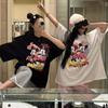 Cartoon Printed Short Sleeve TShirt Loose Fashion Simple Versatile Casual Crew Neck Skinny OversizeTop Women